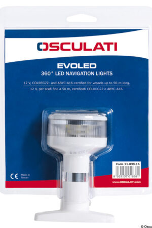 Evoled 360° Mooring Light with LED Light Source-White Plastic