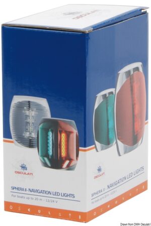 Sphera II LED Navigation Lights up to 20 m, Polycarbonate Body-White-112,5° + 112,5° bicolour