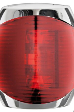 Sphera II LED Navigation Lights up to 20 m, Mirror-Polished Stainless Steel Body-112,5° left red