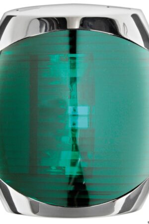 Sphera II LED Navigation Lights up to 20 m, Mirror-Polished Stainless Steel Body-112,5° right green