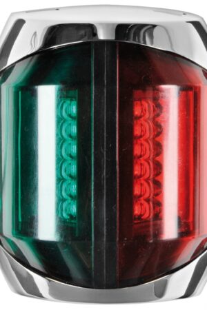 Sphera II LED Navigation Lights up to 20 m, Mirror-Polished Stainless Steel Body-112,5° + 112,5° bicolour