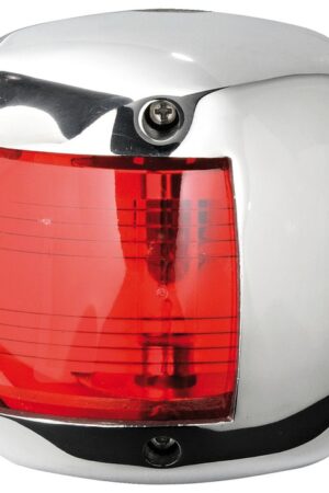 Classic 12 Navigation Lights Made of Mirror-Polished AISI316 Stainless Steel-112,5° left red