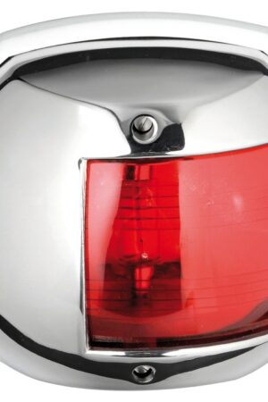 Maxi 20 Navigation Lights Made of Mirror-Polished AISI316 Stainless Steel-112,5° left red