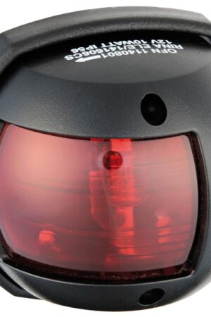 Compact 12 LED Navigation Lights-112,5° left red-Black