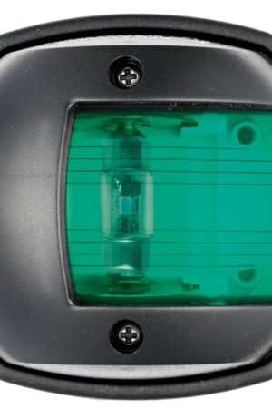 Compact 12 LED Navigation Lights-112,5° right green-Black