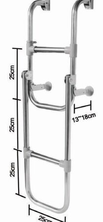 Stainless Steel Folding Boarding Ladders (AISI 316)-2 + 2 Step