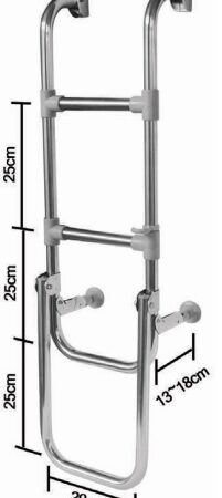 Stainless Steel Folding Boarding Ladders (AISI 316)-3 + 1 Step