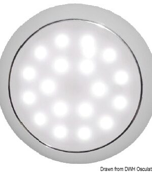 Day/Night LED Ceiling Light Recessless Chromed