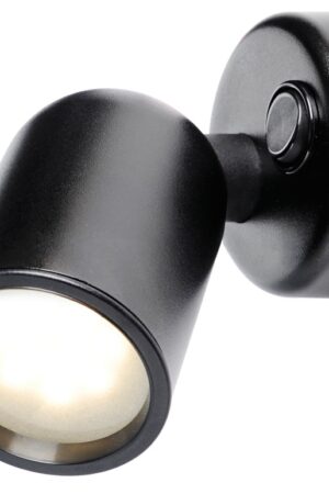 Articulated LED Spotlight ABS Black (x1)