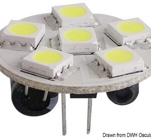 SMD LED Bulb, G4 Connection-Rear-6 LED Lights