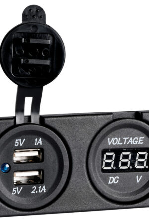 Digital Voltmeter and Dual USB Port 4.8A