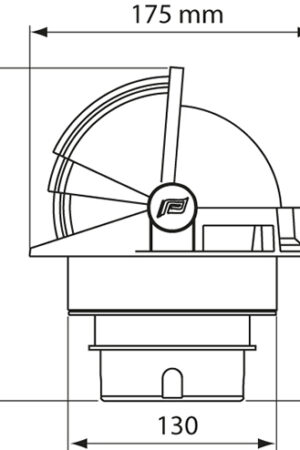 Olympic 135 Compass-No Binnacle-Black (Black Card)