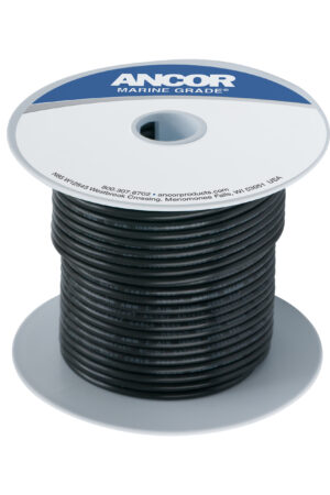 Tinned Copper Wire, 8AWG (8mm²) - 100ft-Black
