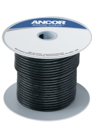 Tinned Copper Wire-Black-6AWG (13mm²)-100ft