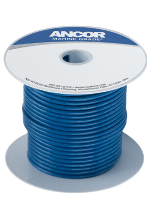 Tinned Copper Wire - 250ft-Blue-16AWG (1mm²)