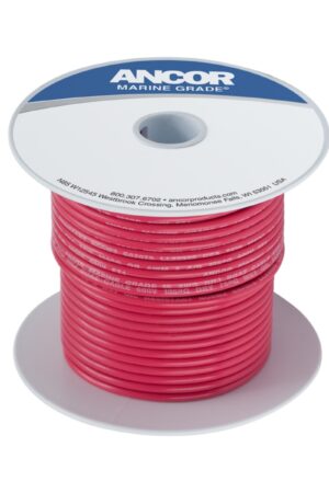 Tinned Copper Wire-Red-16AWG (1mm²)-100ft
