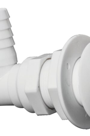 90° Seacock White Plastic-1" x 19 mm