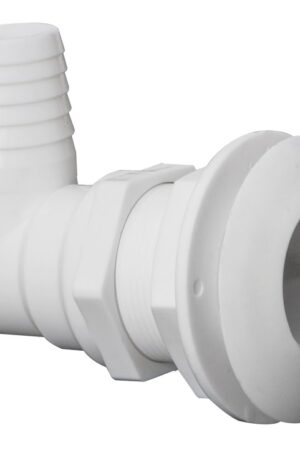 90° Seacock White Plastic-1"1/2 x 38 mm