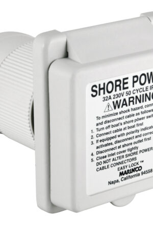 Inlet, 32A 220V, Square, White