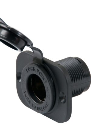 12V Receptacle, Black