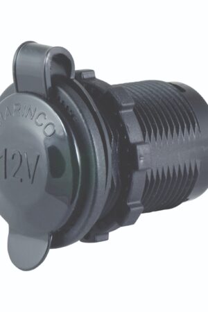 12V Receptacle, Black, With Old Style Ring