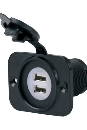 Dual USB Charger Receptacle 12-24V