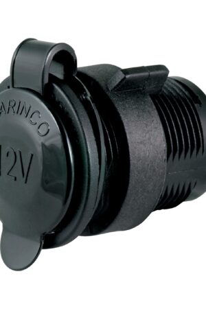 12V Receptacle, Black (Bulk)