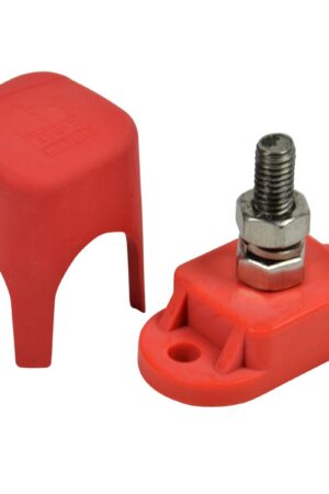 Insulated Distribution Stud, Single 1/4"-Red