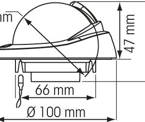 Offshore 75 Compass, Flushmount-Flushmount/dashboard vertical or inclined-White card, black flange
