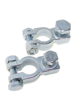 8mm Galvanized battery clamp with clamp -Negative