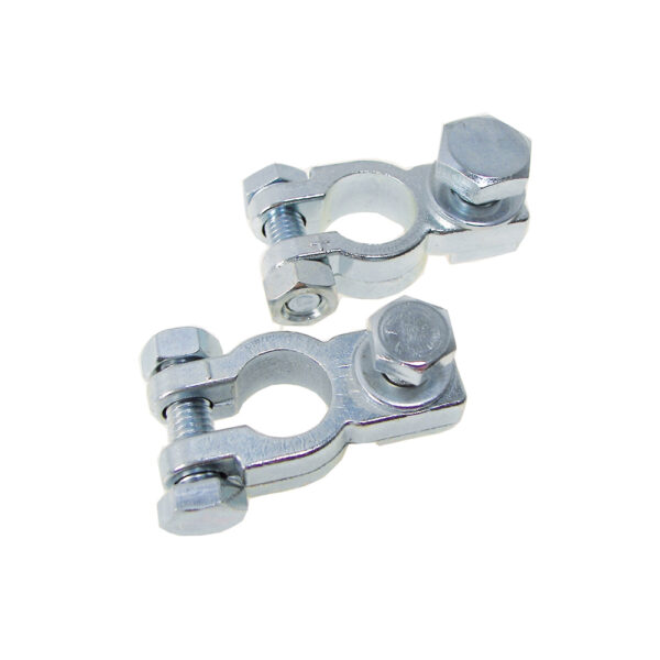 8mm Galvanized battery clamp with clamp -Negative