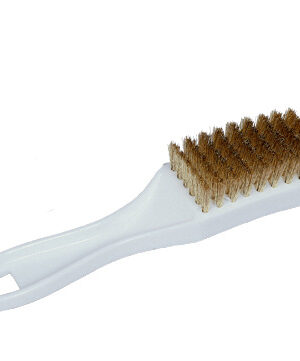 Small Plastic Utility Brush with Brass Bristles