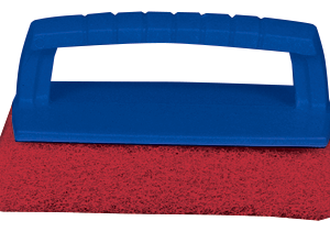 Scrub Pad with Handle – Medium (Red)