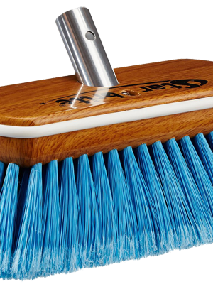 Premium Soft Wash Brush - Synthetic Wood Block W/Bumper-Medium Blue