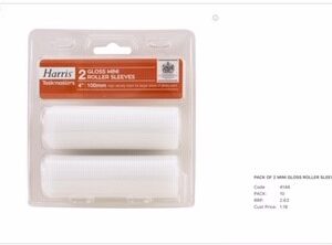 Taskmasters Mini Gloss Roller Sleeves - 2 Pack