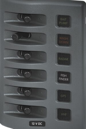 WeatherDeck® 12V DC Waterproof Fuse Panel - Gray 6 Positions