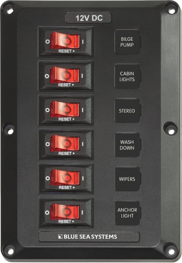 6 Position, BelowDeck Circuit Breaker Panel