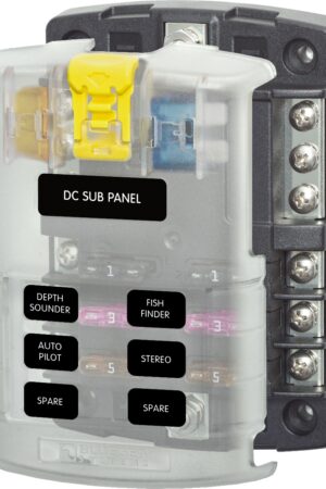 ST Blade Fuse Block - 6 Circuits with Negative Bus and Cover