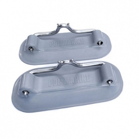 Single grey dinghy pad stainless bar