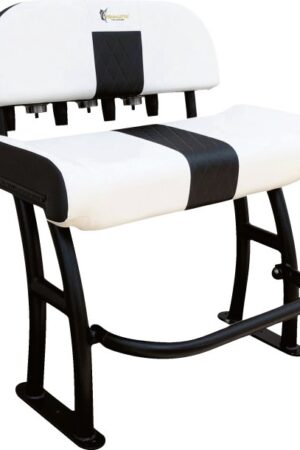 Off-white seat cushion with black accent for Pro Series leaning post
