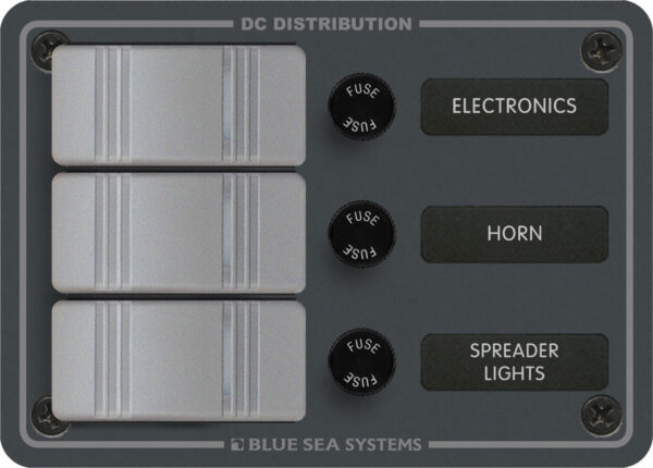 Waterproof Panel 12VDC 3 Pos Vert Grey