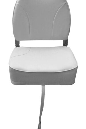 Deluxe Low Back Folding Seat (S/S 316  fittings)-White