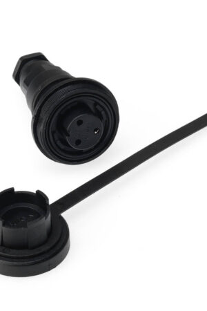 IP68 - Specified Pin Variant In-Line Socket  and Cap Kit.  Screw Connection.-3-Pin