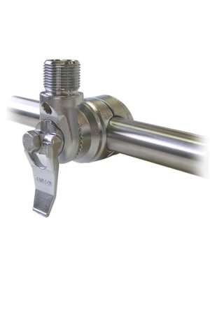 CHROME PLATED BRASS TO MOUNT ON RAIL 1" - 14 THREADS ON 1" DIAMETER