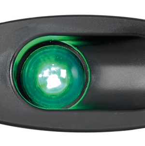 Built-in Side Navigation Lights made of ABS-112,5° right green-Black