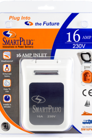 16 Amp - Non-Metallic Inlet w/ White Cover Assembly