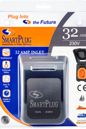 32 Amp - Non-Metallic Inlet w/ Black Cover Assembly