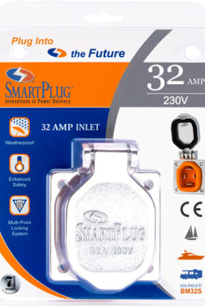 32 Amp - Stainless Steel Inlet w/ SS Cover Assembly