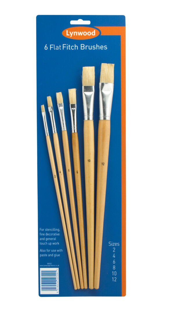 6 Flat Fitch Brushes