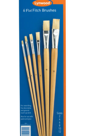 6 Flat Fitch Brushes